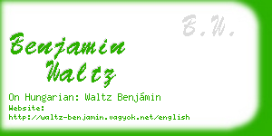 benjamin waltz business card